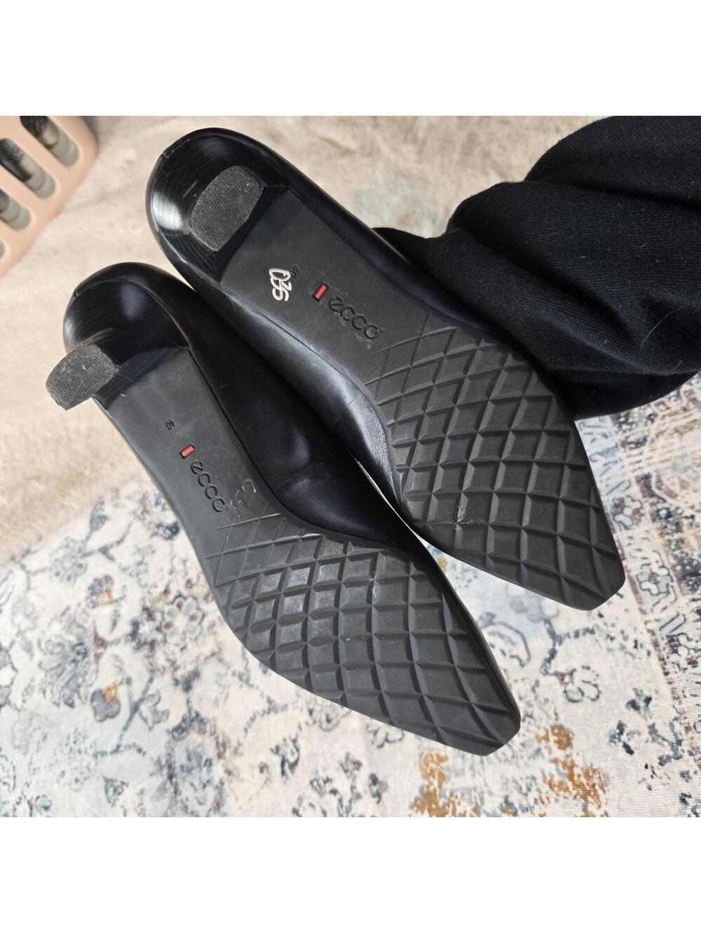 Ecco Black Heeled Shoe Women Casual Fancy Heel Women EU 40 - Picture 9 of 10